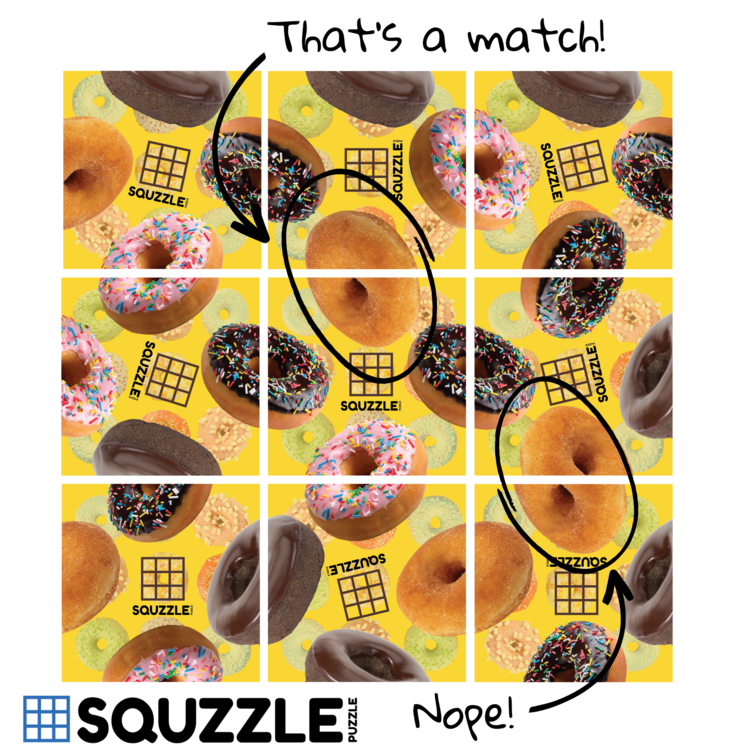 Fun Squared Squzzle Puzzle | Donuts