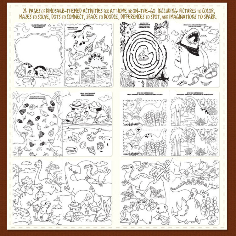 The Piggy Story Little Book of Big Fun Activity Book | Dinosaur World