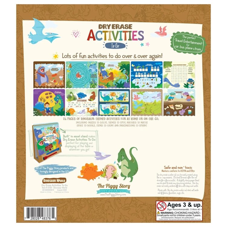 The Piggy Story Dinosaur World | Dry Erase Activities To Go