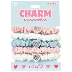 iScream Heart Charm Scrunchie Set