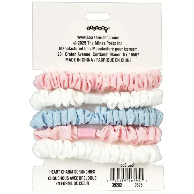 iScream Heart Charm Scrunchie Set