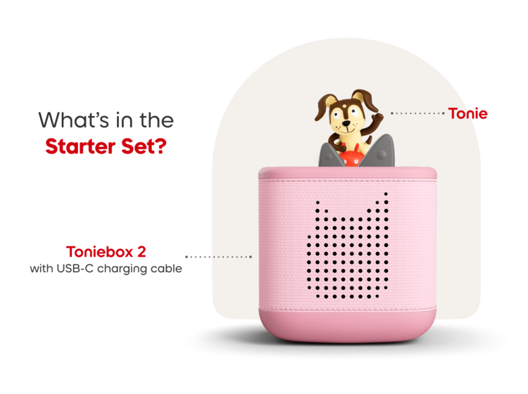 Tonies TonieBox 2 Starter Set | Playtime Puppy (Pink)