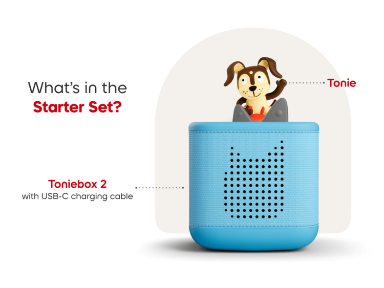 Tonies TonieBox 2 Starter Set | Playtime Puppy (Blue)