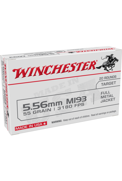 Winchester 5.56 M193 55gr FMJ 20rd