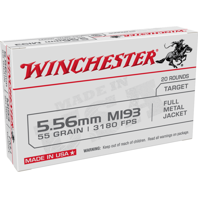 Winchester M193 Target 5.56 55gr FMJ 20rd