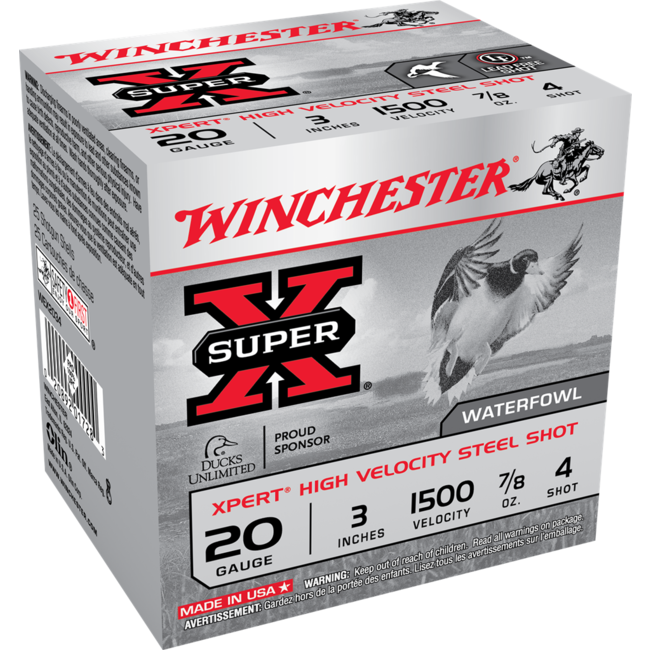 Winchester Xpert 20ga 3" #4 Steel 7/8oz 1500 FPS 25rd