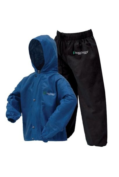 Frogg Togg Polly Woggs Youth Rain Suit Blueberry/Black Sz LG