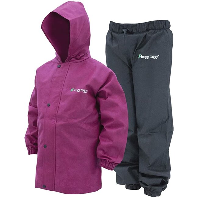 Frogg Togg Polly Woggs Youth Rain Suit Blueberry/Black Sz LG