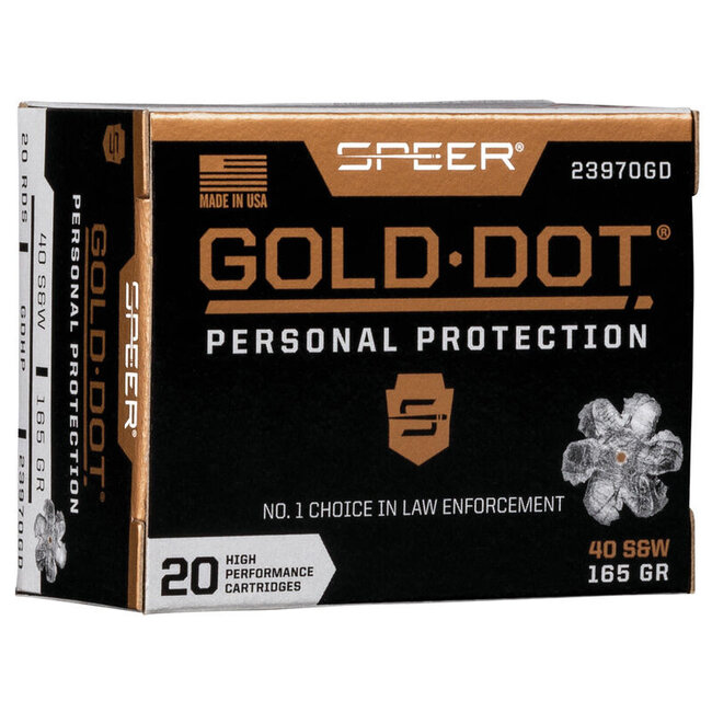Speer Gold Dot 40S&W 165 Grain