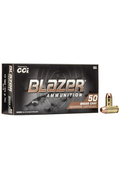 CCI Blazer Brass 40 S&W 165 Grain FMJ 50rd Box