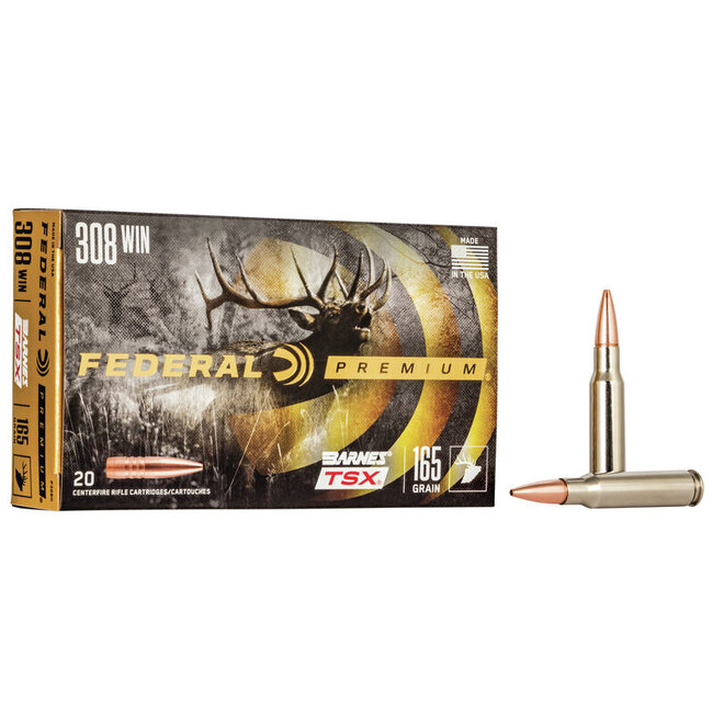Federal Premium 308 Win165 Grain Barnes TSX 20rd