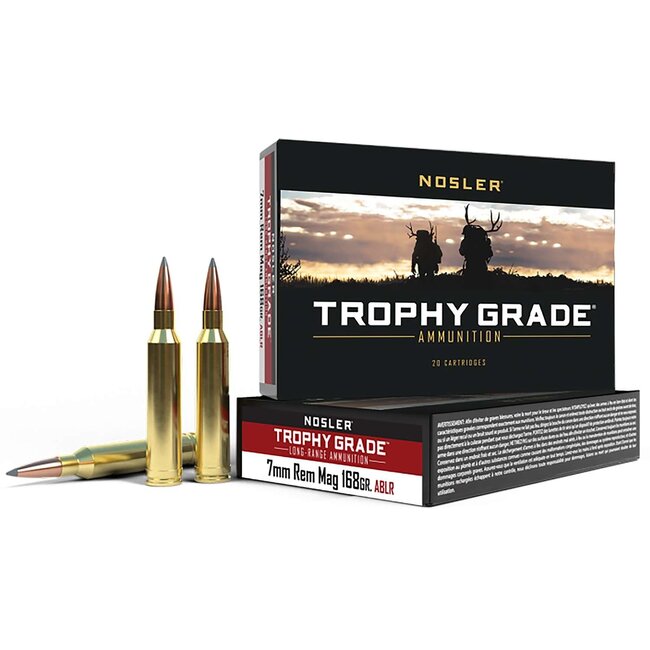 Nosler Trophy Grade Ammo 7mm Rem Mag 168gr Accubond LR