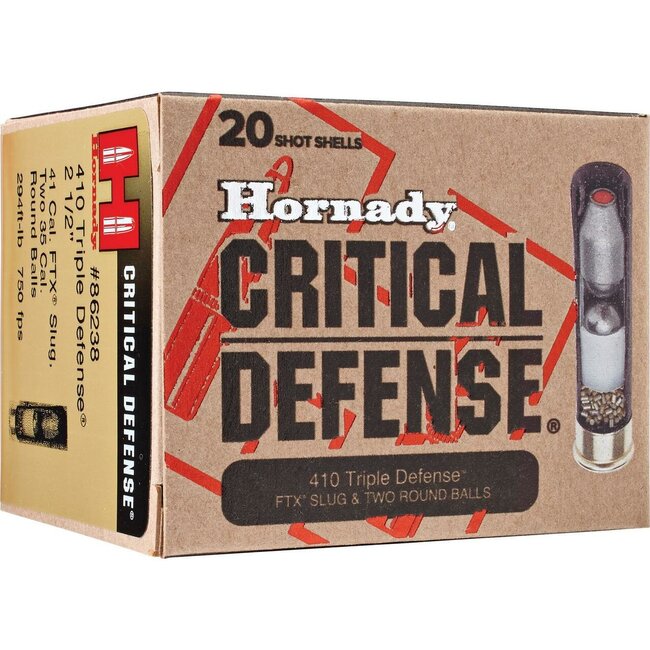 Hornady Critical Defense 410 2 1/2" Triple Defense 20rd