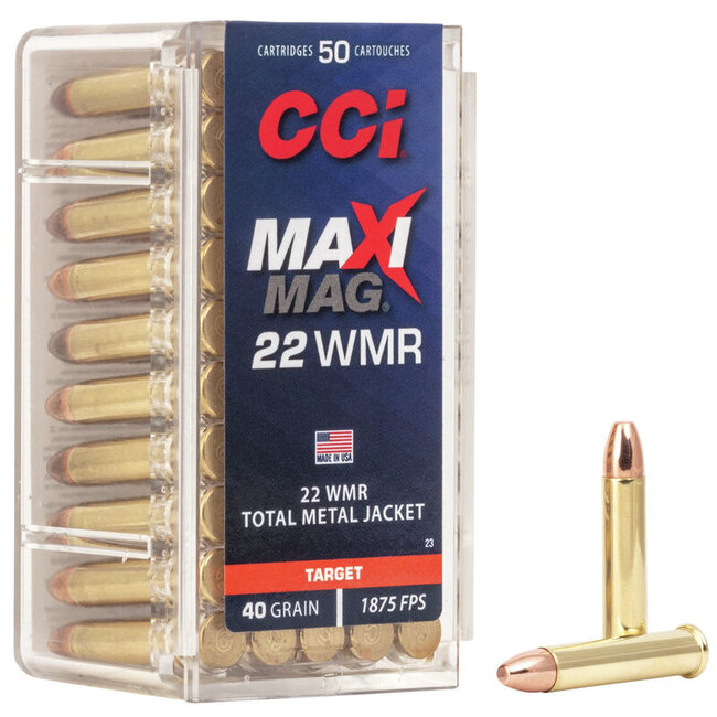 CCI Maxi-Mag 22 WMR 40 Grain TMJ 50rd Box
