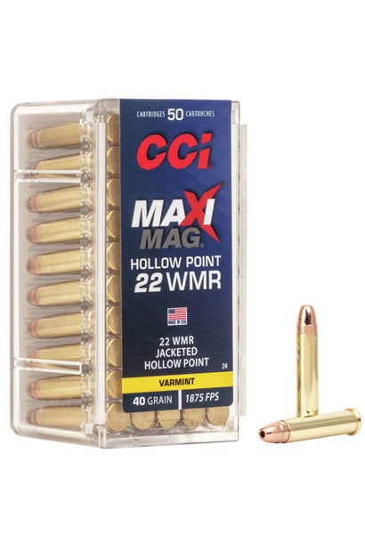 CCI Maxi-Mag 22 WMR 40 Grain JHP