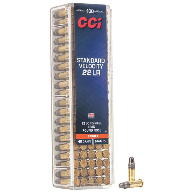 CCI Standard Velocity 22 LR 40 Grain LRN 100rd Box