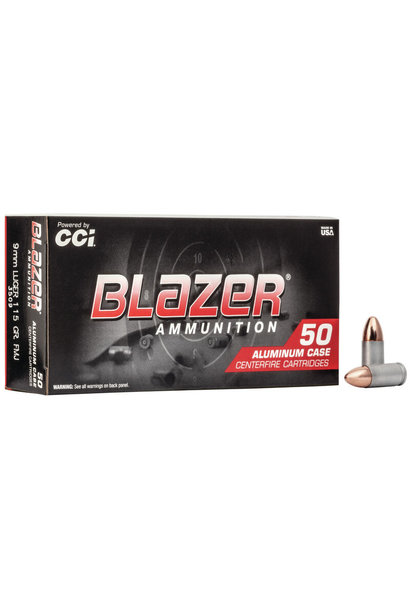 CCI Blazer Aluminum 9mm 115 Grain FMJ 50rd Box