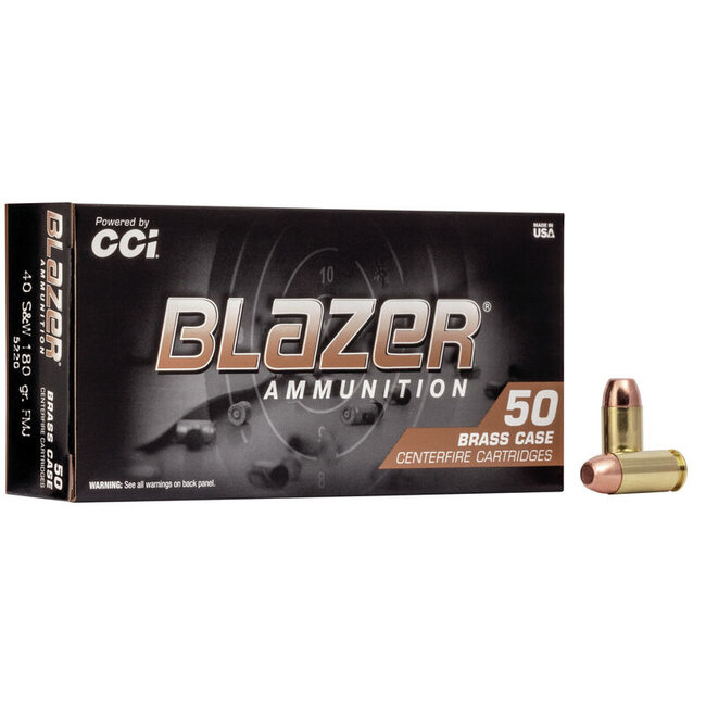CCI Blazer Brass 40 S&W 180 Grain FMJ 50rd Box