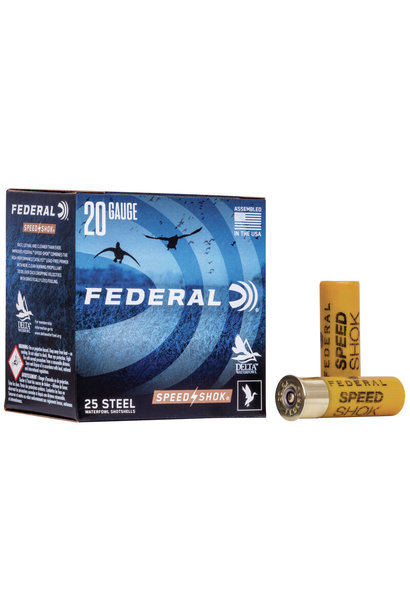 Federal Speed Shok 20ga 2.75" #6 Steel 0.75oz 1425 FPS 25rd