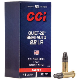 CCI CCI Quiet Semi Auto 22LR 45 Grain LRN 50 Rounds