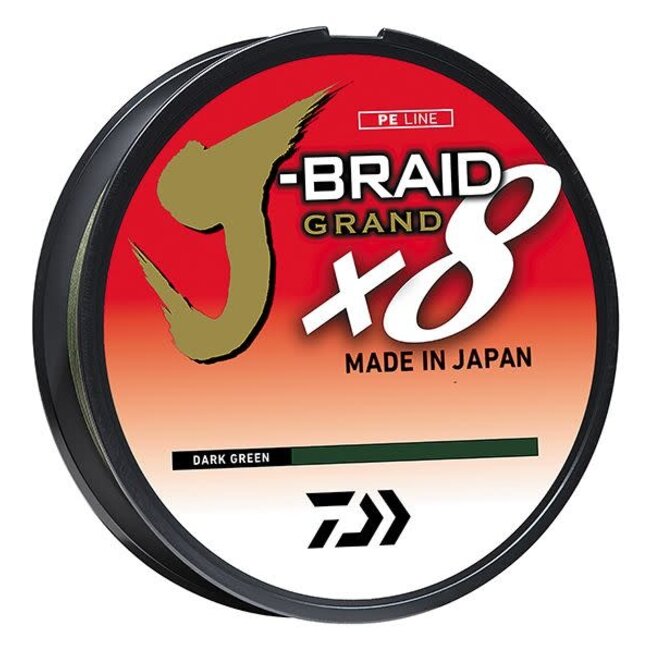 Daiwa J-Braid Grand 8X 150 yards Dark Green