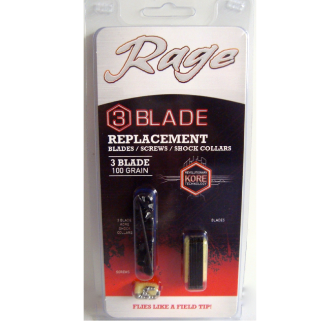 Rage 3 Blade Kore Blades/Screws/Shock Collars Kit