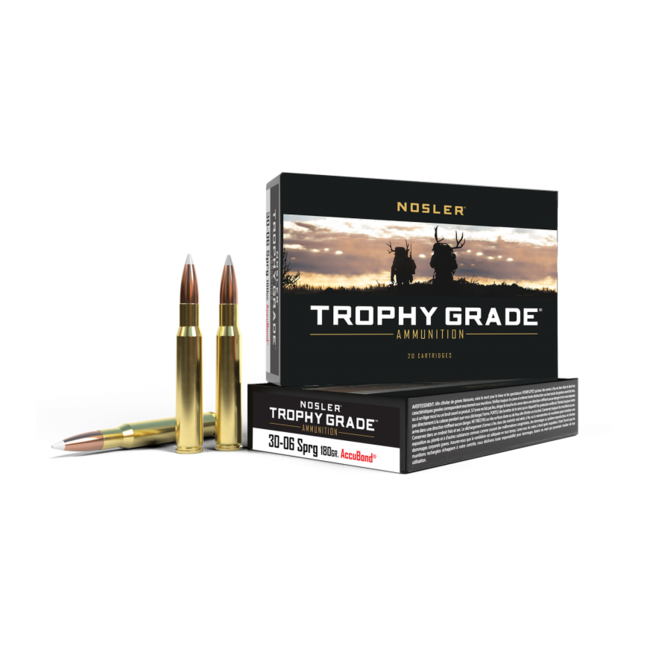 Nosler Trophy Grade Ammo 30-06 Sprg 180gr Accubond