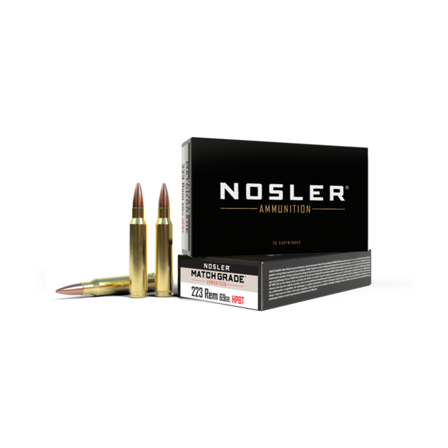 Nosler Match Grade Ammo 223 Rem 69gr CC HPBT - Spotted Dog Sporting Goods