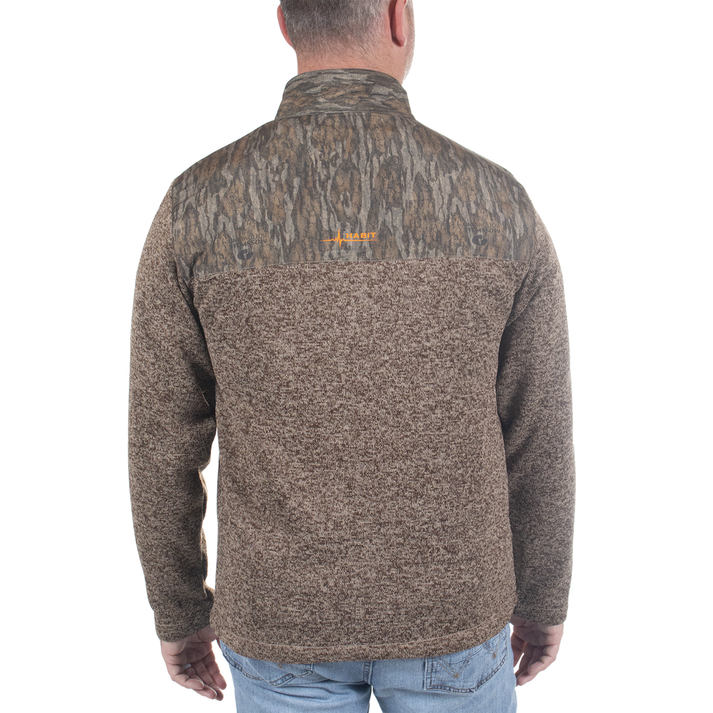 Habit Men's Crater Valley Sweater Fleece 1/4 Zip Jacket - Spotted