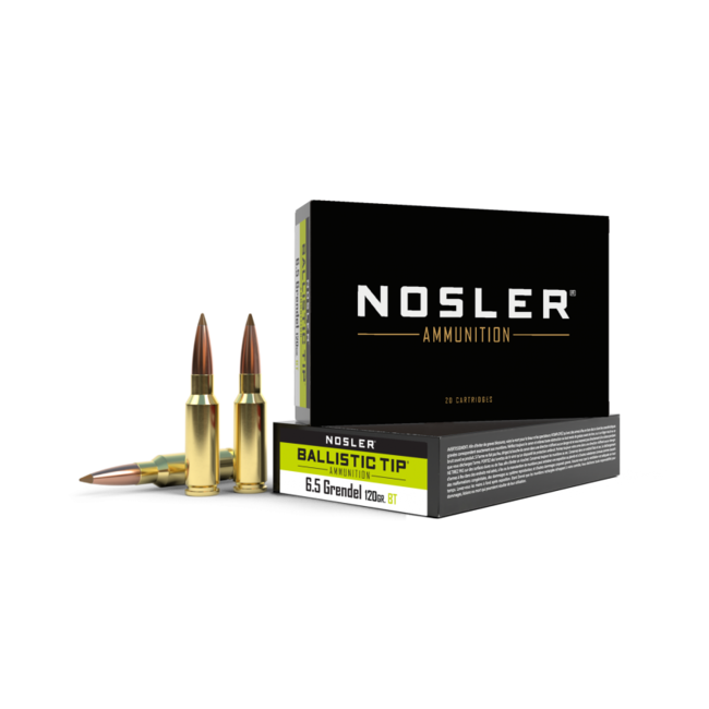 Nosler Ballistic Tip Ammo 6.5 Grendel 120gr 20rd