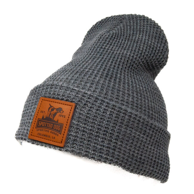 Spotted Dog Richardson 146 Waffle Knit Beanie with Cuff with Standard Logo Embossed Leather Patch