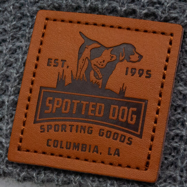 Spotted Dog Richardson 146 Waffle Knit Beanie with Cuff with Standard Logo Embossed Leather Patch