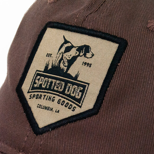 Spotted Dog Outdoor Cap 6 Panel Mesh Back Structured or Unstructured Cap