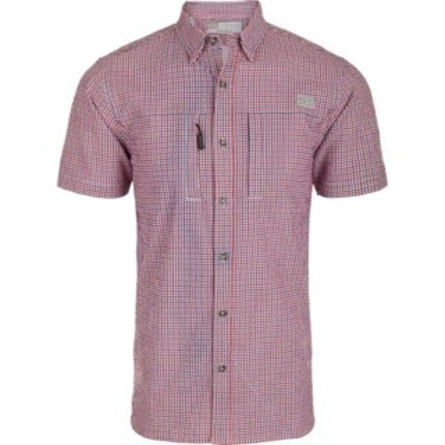 Drake Classic Seersucker Grid Check Short Sleeve Shirt