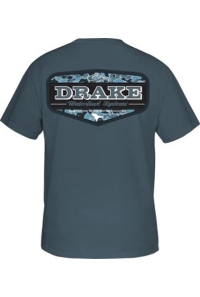 Drake Old School Badge Short Sleeve T-Shirt - Spotted Dog Sporting Goods