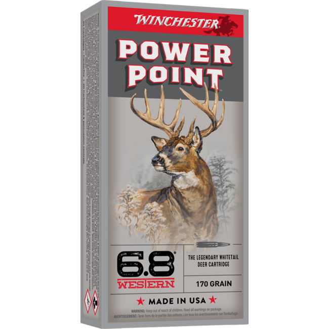 Winchester Power Point 6.8 Western 170gr 20rd