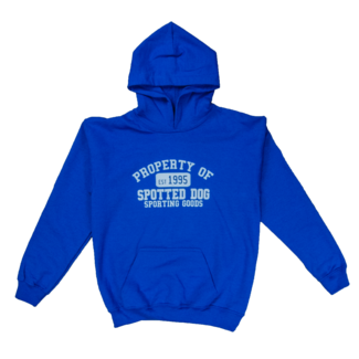 Pelican State Spotted Dog Youth Hoodie Property Of SDSG Logo