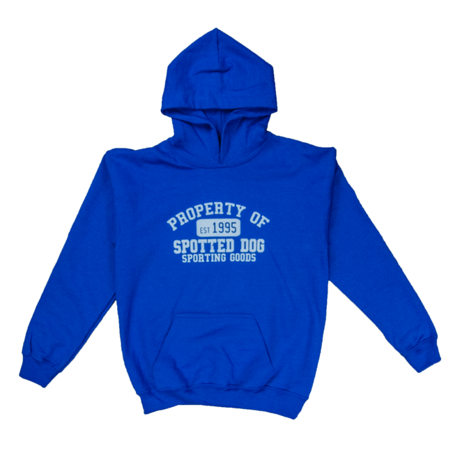 Spotted Dog Youth Hoodie Property Of SDSG Logo