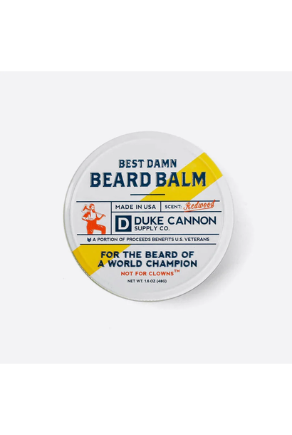 Duke Cannon Best Damn Beard Balm Redwood Scent 1.6oz