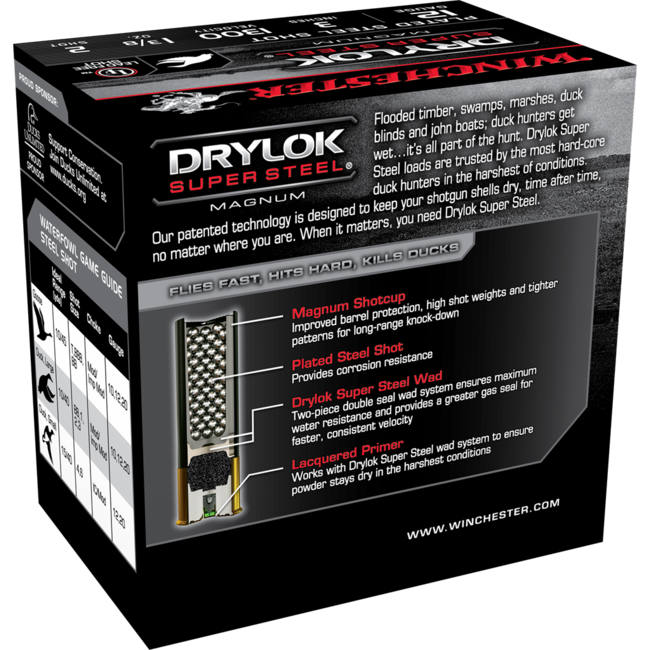 Winchester DryLok Super Steel 12ga 3" 1.375oz #2 25rd