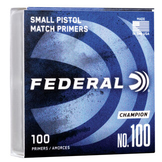 Federal Federal Champion No. 100 Small Pistol Primers 100 Count