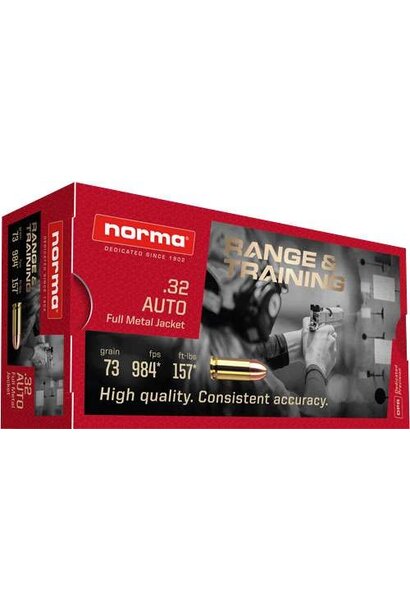 Norma Range & Training 32 ACP 73gr FMJ 50rd