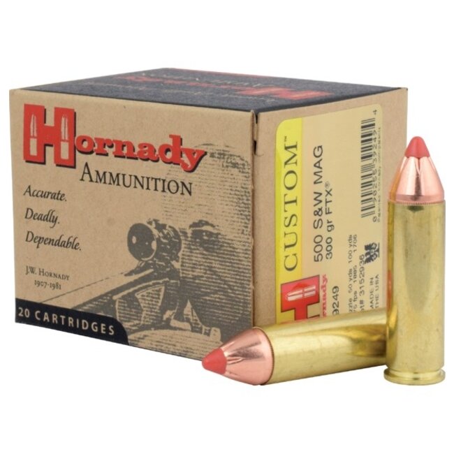 Hornady Custom 500 S&W Mag 300 Grain FTX