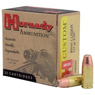 Hornady Hornady Custom 9mm Luger 147gr XTP 25rd