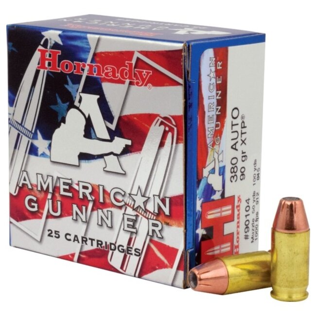Hornady American Gunner 380 ACP 90gr XTP 25gr