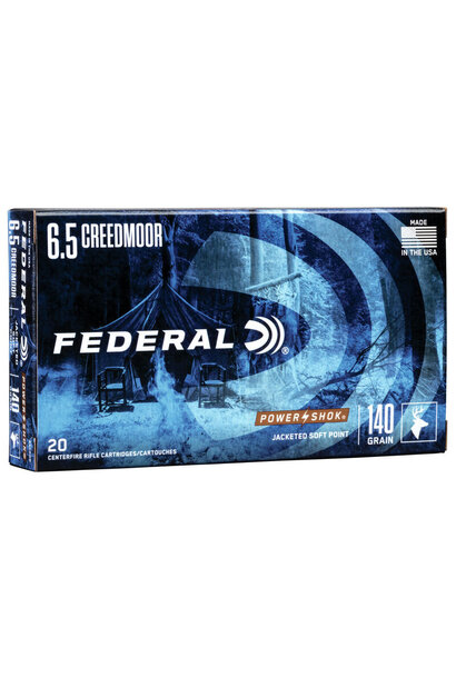 Federal Power Shok 6.5 Creedmoor 140gr JSP 20rd