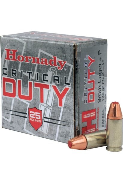 Hornady Critical Duty 9mm Luger +P 135gr FlexLock 25rd