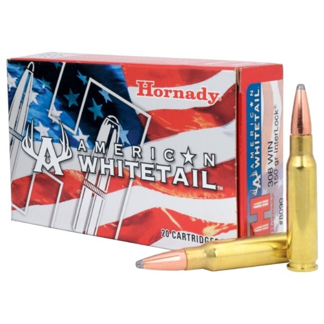 Hornady American Whitetail 308 Winchester 150gr Interlock SP 20rd