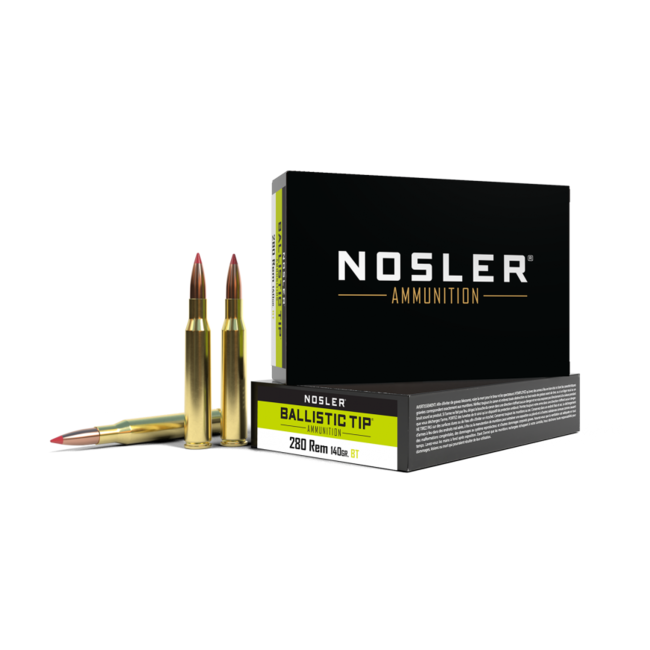 Nosler Ballistic Tip Ammo 280 Remington 140 Grain 20rd