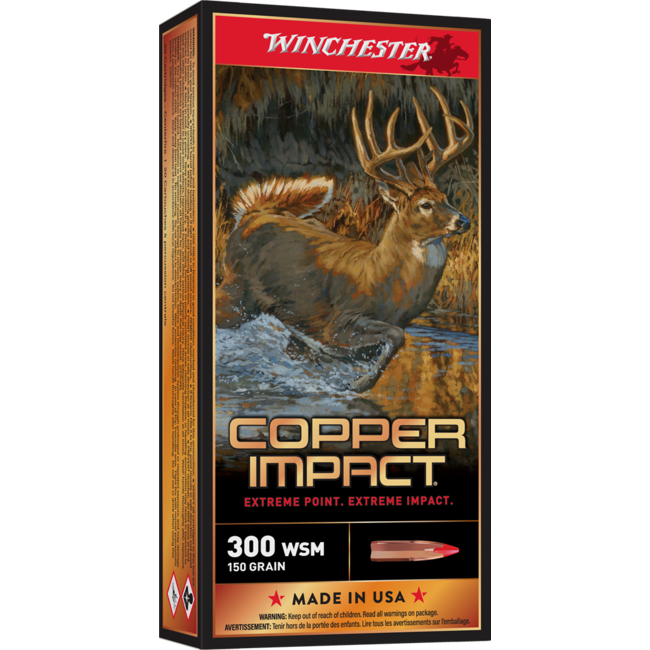Winchester Copper Impact 300 WSM 150gr Copper Extreme Point